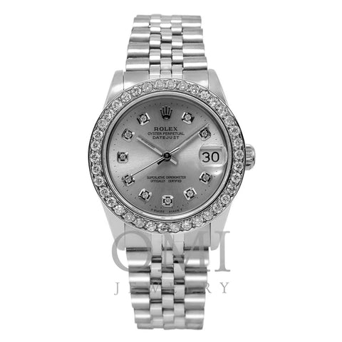 Rolex Datejust 68274 31MM Silver Dial With 1.05 CT Diamond Bezel