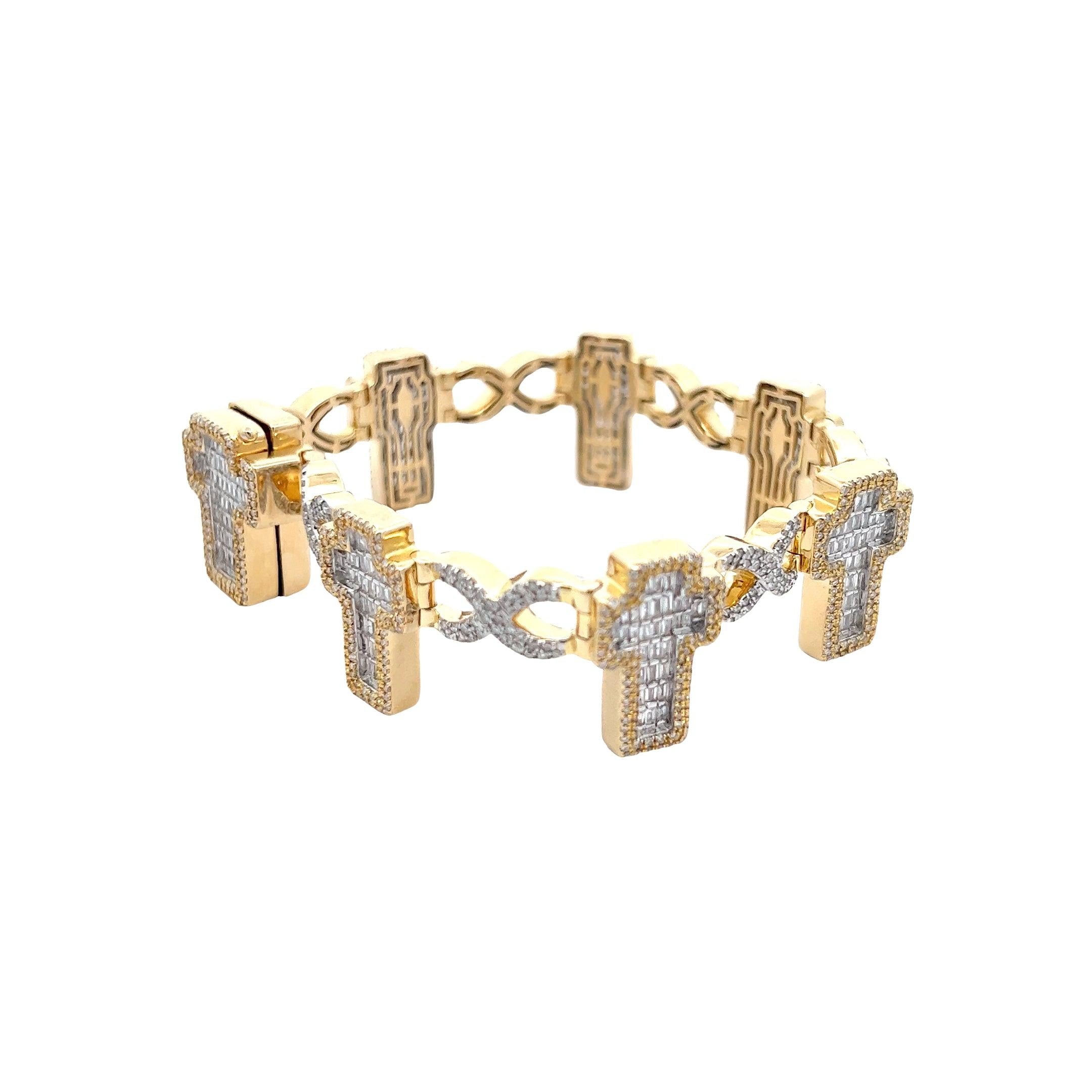 MBR3886Y-8 $64,990.00 OS ONLINEM14KY 6.55CTW DIAMOND BAGUETTE CROSS BRACELET -ALTERNATING - SQ CROSS & INFINITY - 8__2024-04-18-13-03-32-2.jpg