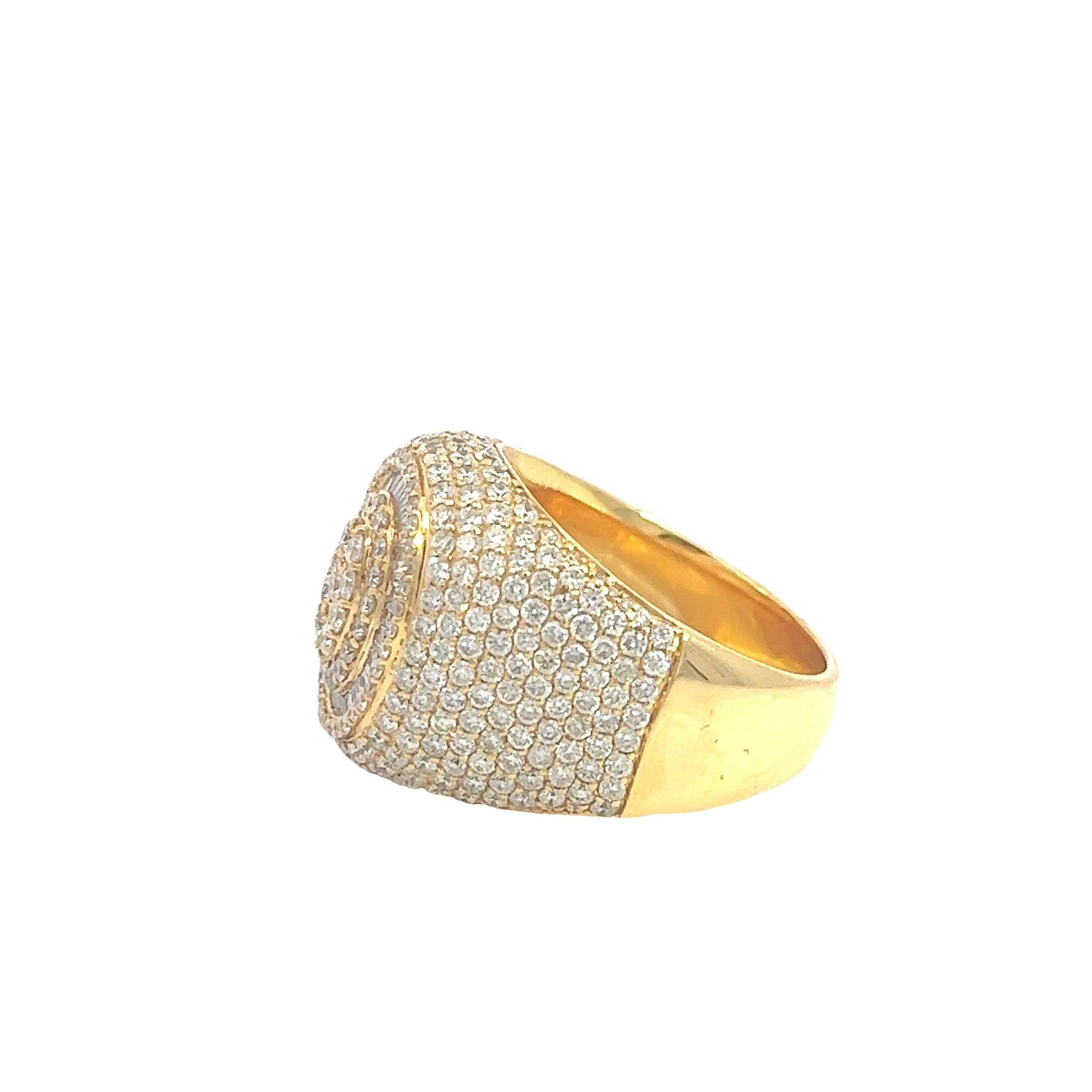 MRG4258Y $28,990.00 14KY 3.85CTW DIAMOND OVAL CLUSTER MENS RING. BAGUETTE BORDER - PAVE SHANK14KY 3.85CTW DIAMOND OVAL CLUSTER MENS RING - BAGUETTE BORDER - PAVE SHANK__2024-04-08-17-37-44-2.jpg