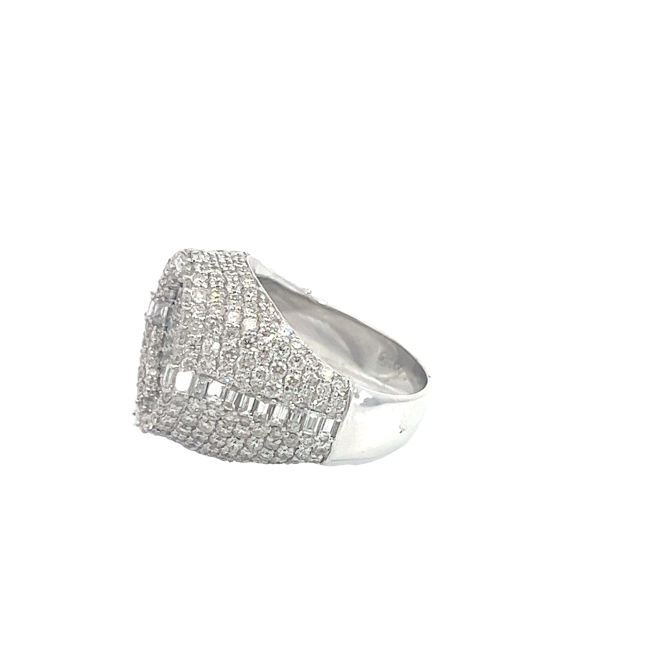 MRG4273AW $41,990.00 14KW 6.05CTW DIAMOND ROUND FACE MENS RING HALF SHANK W:DIAM. BAGUEETE & ROUND DIAM14 KW 8.05CTW DIAMOND ROUND FACE MENS RING • HALF SHANK W:DIAM• BAGUEETE & ROUND DIAM__2024-04-08-17-33-06-1.jpg