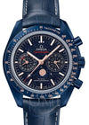 Omega Speedmaster Blue Side of the Moon Mens Watch 304.93.44.52.03.002 With Blue Leather Strap
