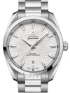 OMEGA SEAMASTER AQUA TERRA 150M CO-AXIAL MASTER CHRONOMETER LADIES 38MM STAINLESS STEEL SILVER DIAL 220.10.38.20.02.003 WITH STEEL BRACELET