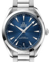 OMEGA SEAMASTER AQUA TERRA 150M CO-AXIAL MASTER CHRONOMETER 41MM STAINLESS STEEL BLUE DIAL 220.10.41.21.03.004 WITH STAINLESS STEEL BRACELET