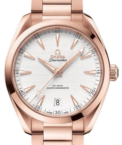 OMEGA SEAMASTER AQUA TERRA 150M SEDNA™ GOLD SILVER DIAL 41MM 220.50.41.21.02.001 WITH ROSE GOLD BRACELET