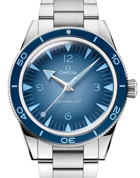 OMEGA SEAMASTER 300 41MM STEEL SUMMER BLUE DIAL 234.30.41.21.03.002 WITH STAINLESS STEEL BRACELET