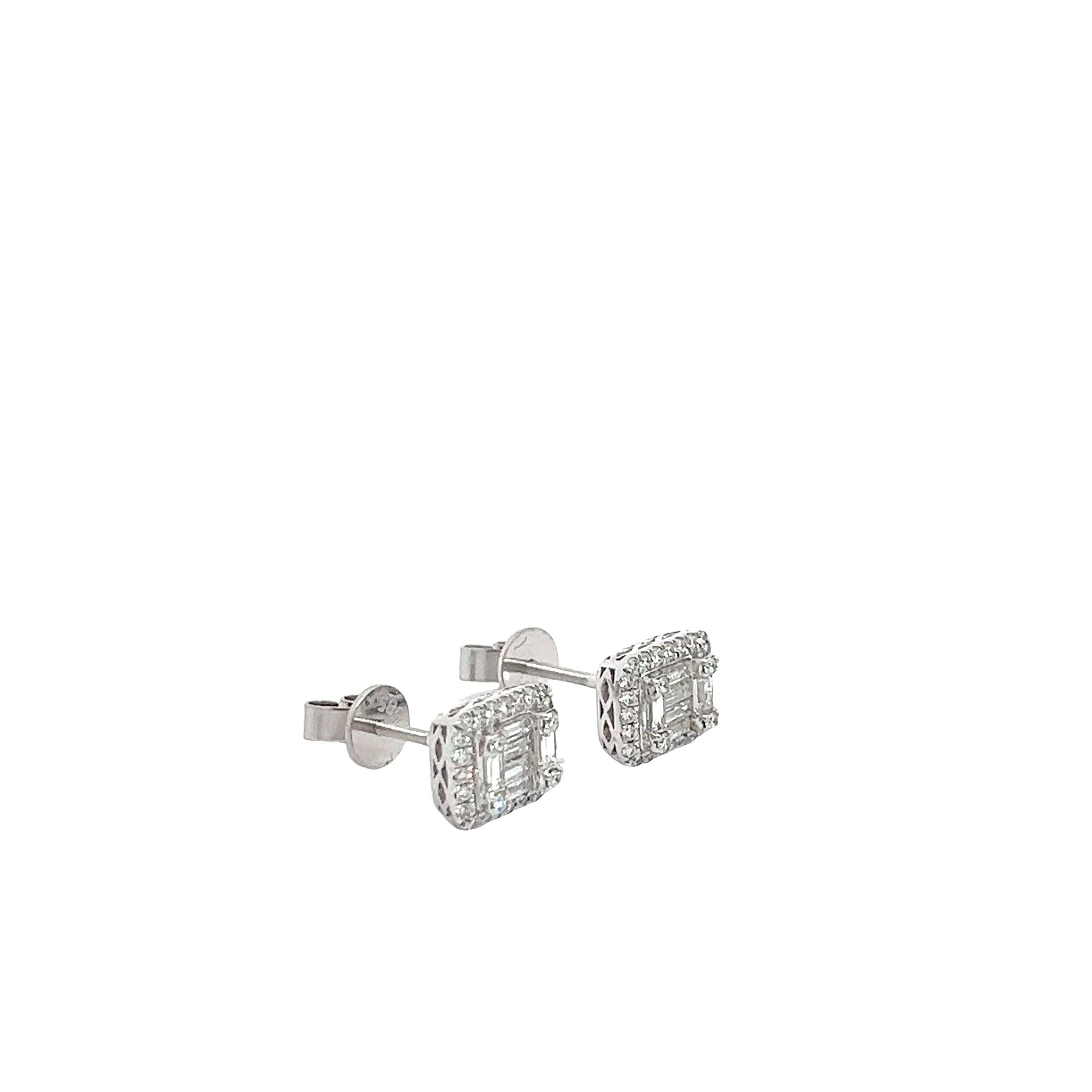PC2170W $8,990.00 14 KW 0.85CTW BAGUETTE DIAMOND RECTANGLE CLUSTER EARRING STUDS. SINGLE ROW BORDER. WS DIAMONDS__2024-04-18-10-43-35-1.jpg