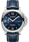 PANERAI LUMINOR MARINA STAINLESS STEEL 44MM BLUE DIAL PAM01313 WITH BLUE LEATER STRAP