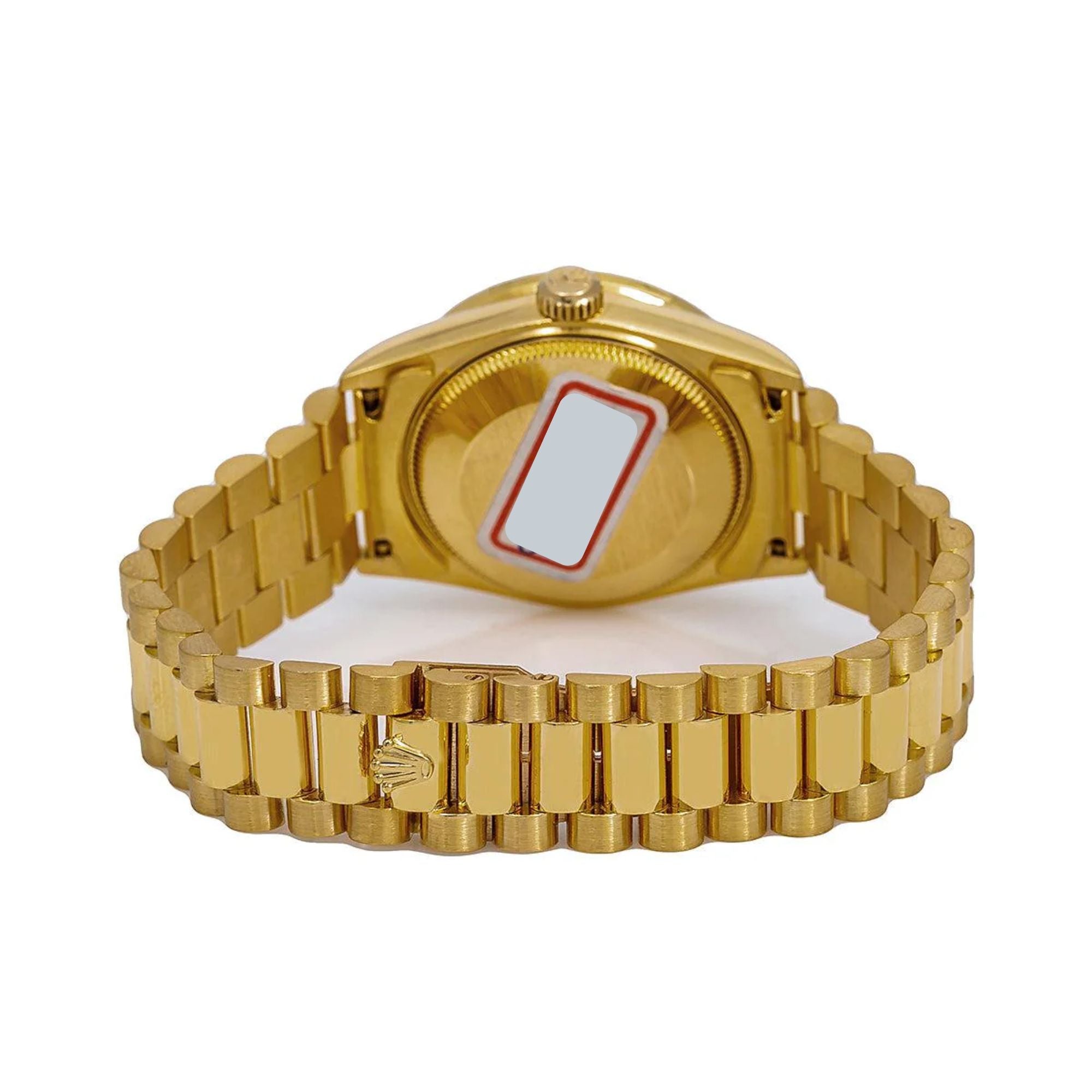 Rolex Datejust 31MM 68278 Diamond Paved Dial Diamond Bezel 18K Yellow Gold President Bracelet