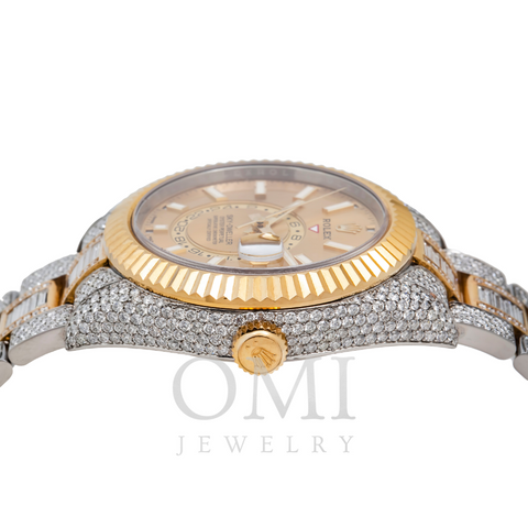 Rolex Sky-Dweller 326933 42MM Champagne Dial With 25.87 CT Diamonds