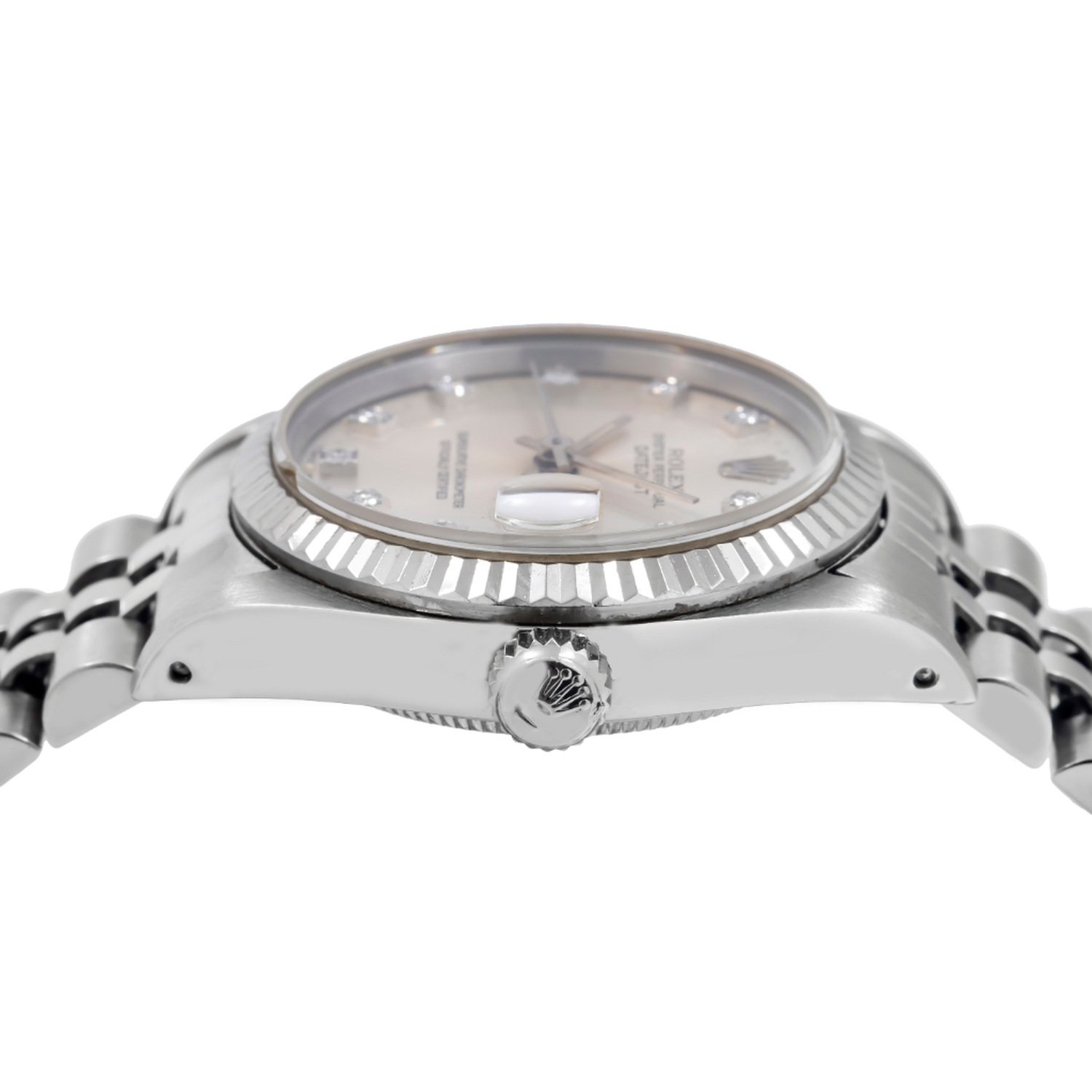 Rolex Datejust 31MM 78274 Silver Diamond Dial Fluted Bezel Stainless Steel Jubilee Bracelet