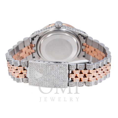 Rolex Datejust 16030 36MM Pink Diamond Dial With 8.25 CT Diamonds