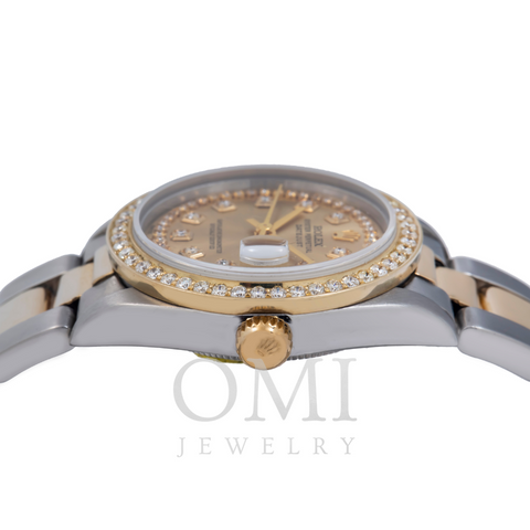 Rolex Datejust 68240 31MM Champagne Diamond Dial With Two-Tone Bracelet