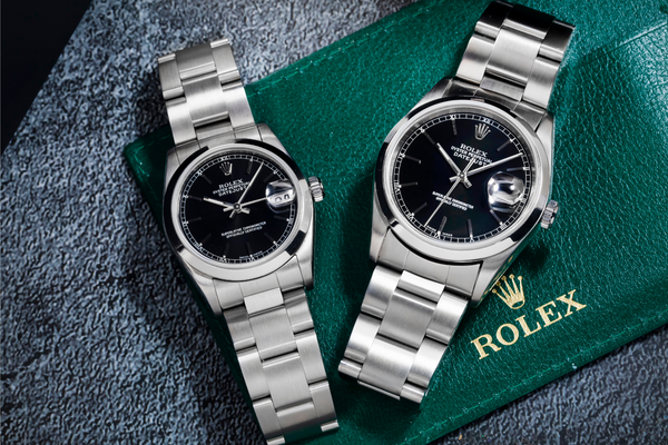 HIS & HERS BLACK DIAL ROLEX SET