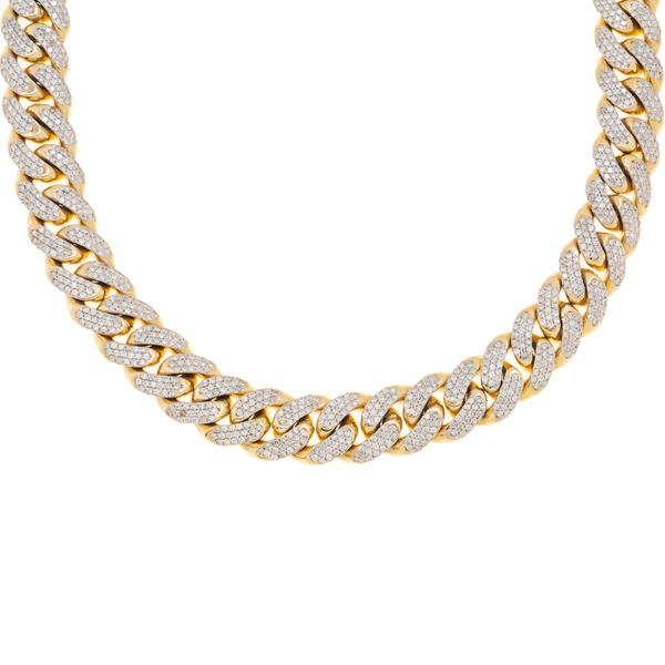 14K GOLD DIAMOND 19MM CUBAN LINK CHAIN 38.50 CT - OMI Jewelry