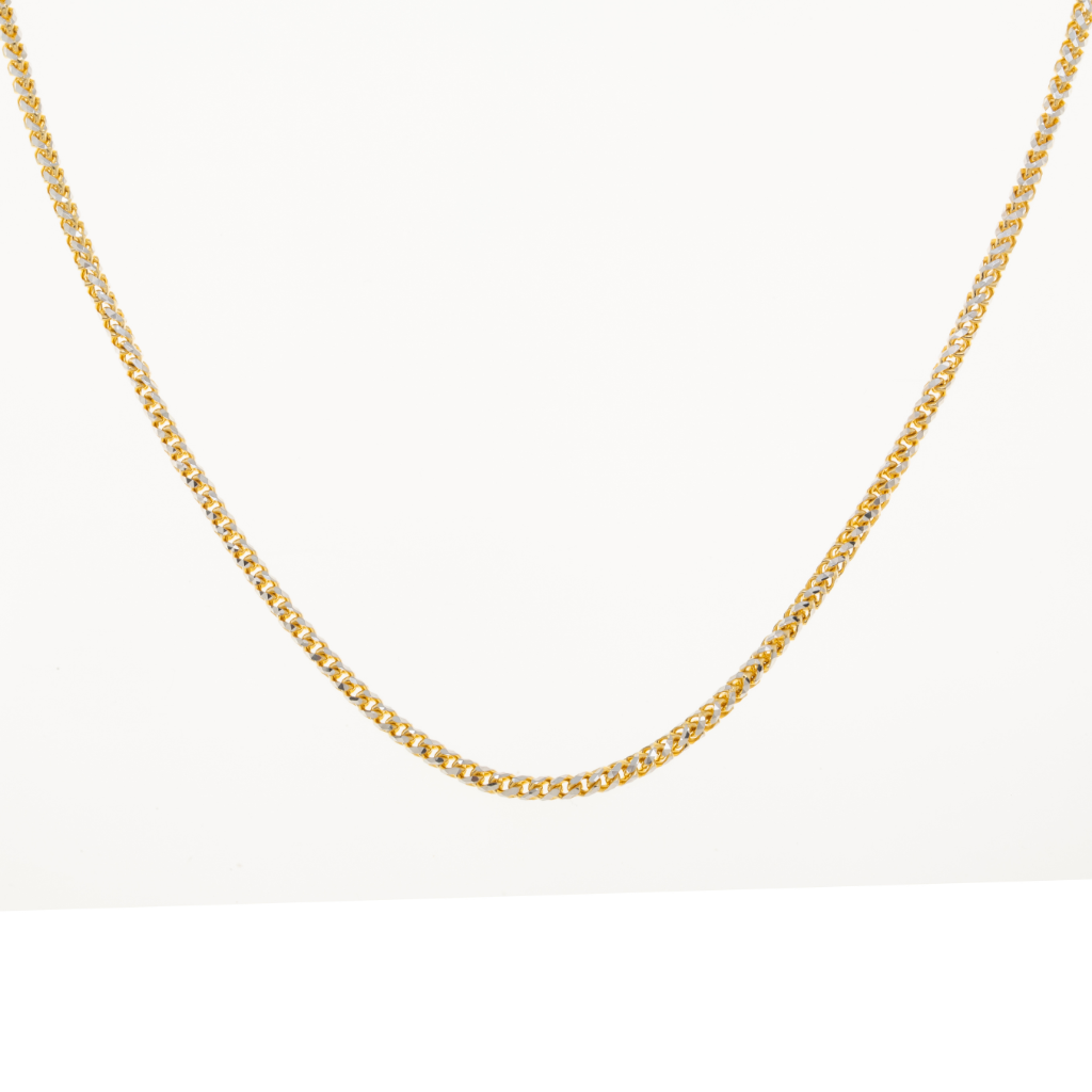 14K GOLD DIAMOND CUT 3MM SOLID CURB CHAIN