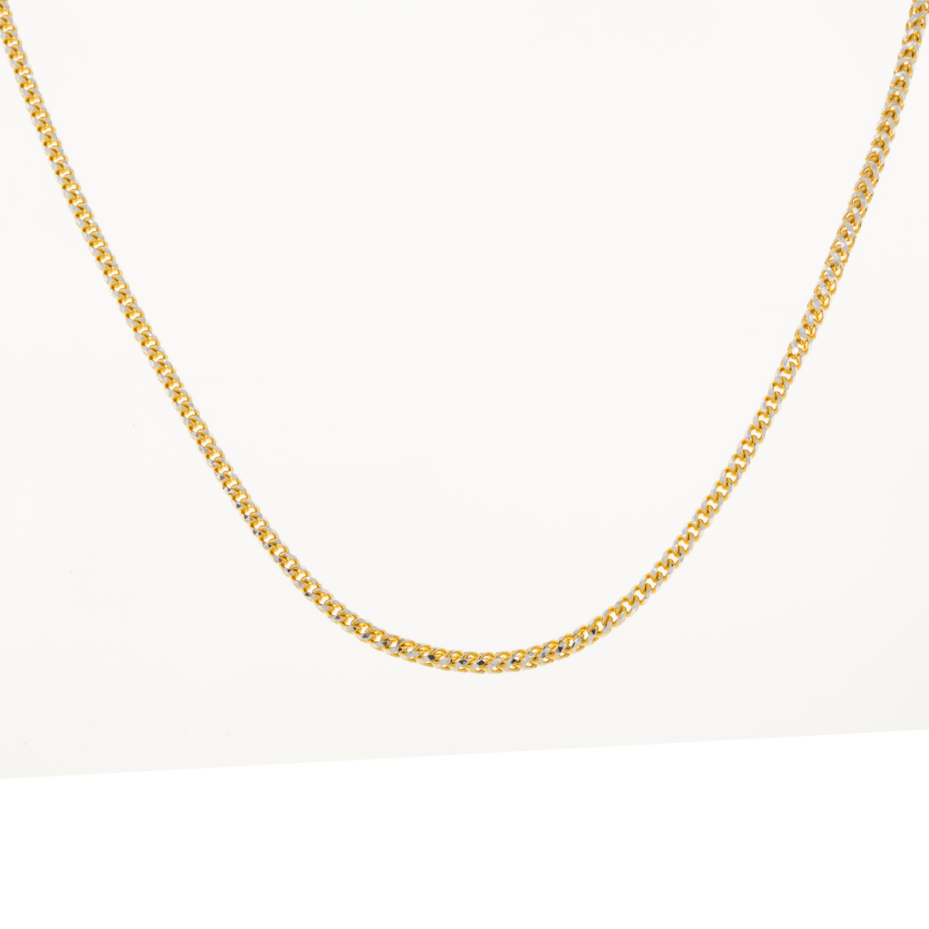 14K GOLD DIAMOND CUT 4MM SOLID CURB CHAIN