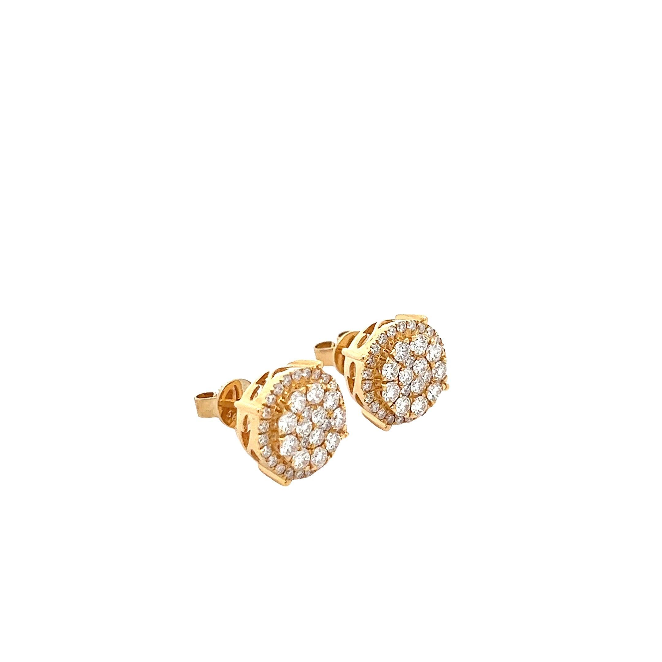 ac:ai;CL2192Y $11,990.00 14KY 1.50 CTW DIAMOND ROUND CLUSTER EARRINGS WITH HALO__2024-04-18-13-55-03-1.jpg