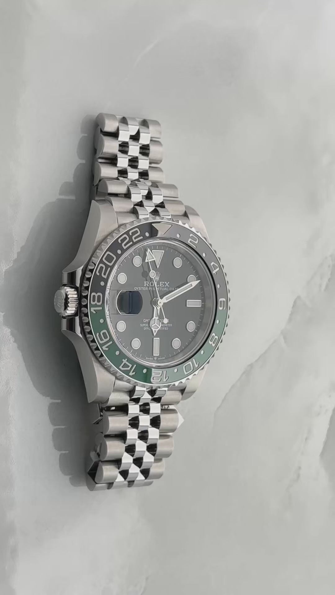 Rolex GMT-Master II 40MM 126720VTNR Sprite Black Dial Black & Green Ceramic Bezel Stainless Steel Jubilee Bracelet