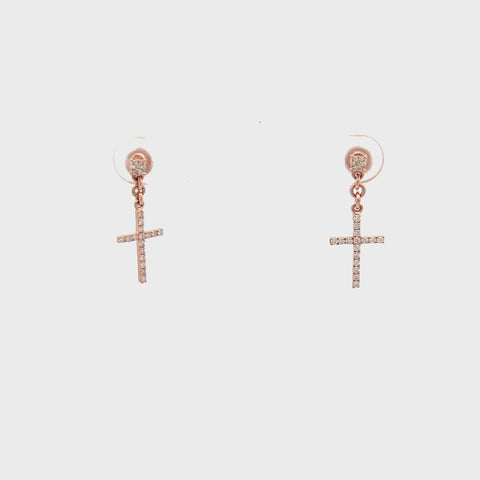 ER3762R $2.990.00 14KR 0.25CTW DIAMOND DANGLING CROSS EARRINGS - ON CLUSTER STUDS adian.ER3762R $2,990.00 14KR 0.26CTW DIAMOND DANGLING CROSS EARRINGS - ON CLUSTER STUDS__2024-04-11-13-56-34.mp4