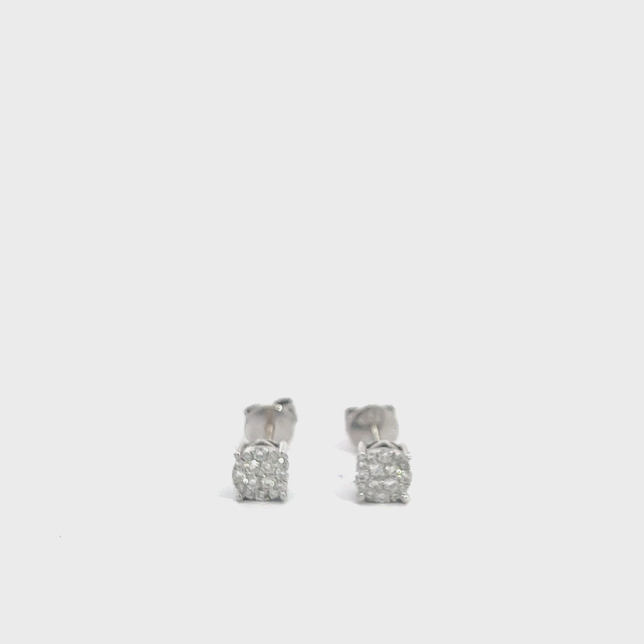 CL2410W $3,750.00 14KW 0.30CTW DIAMOND ROUND CLUSTER 4-PRONG EARRING STUDS Gi i__2024-04-19-10-41-30.mp4