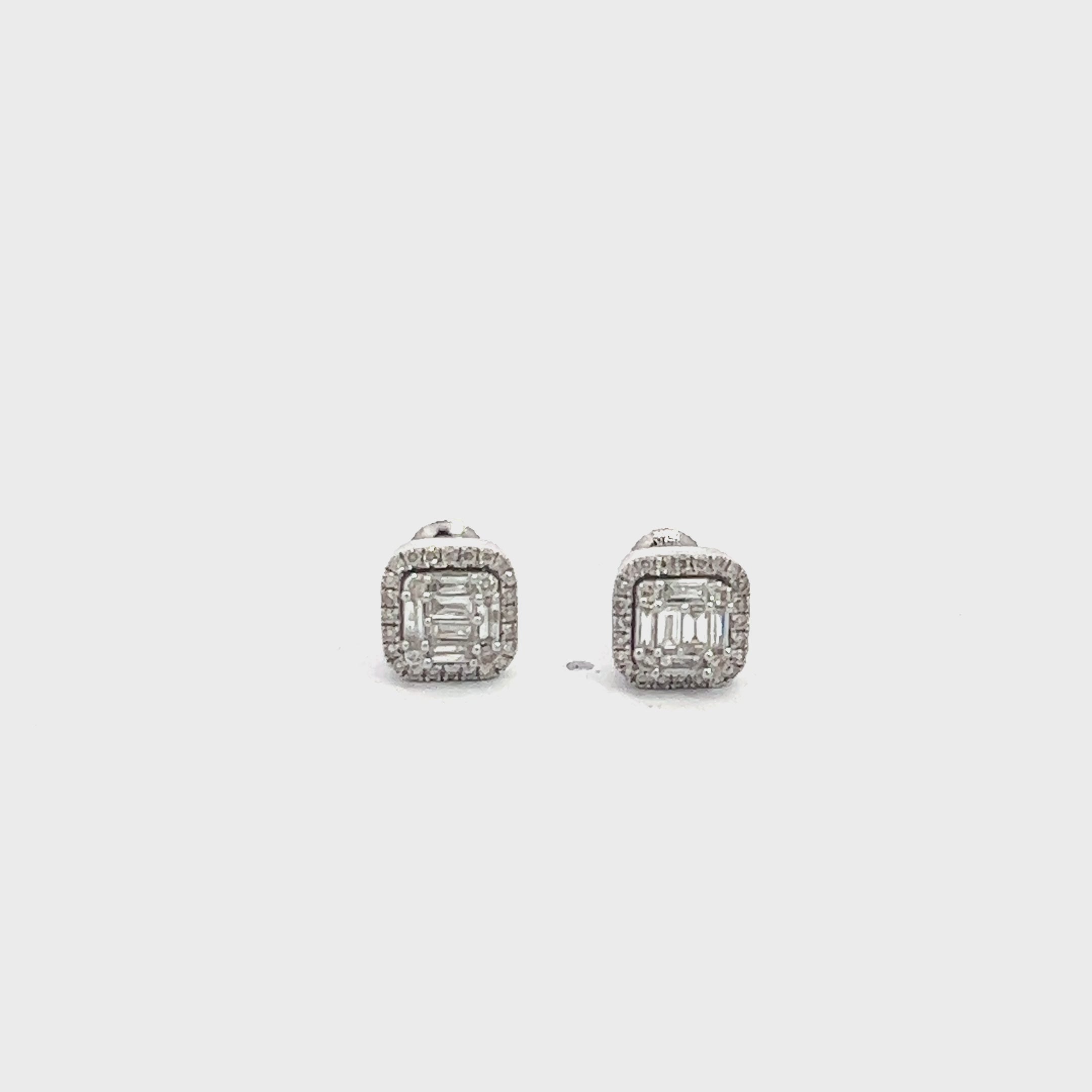 ER3745W $4,500.00 14KW 0.50CTW BAQUETTE DIAMOND HALO EARRINGS STUDSER3745W $4,500.00 14KW 0.50CTW BAGUETTE DIAMOND HALO EARRINGS STUDS__2024-04-18-10-53-00.mp4