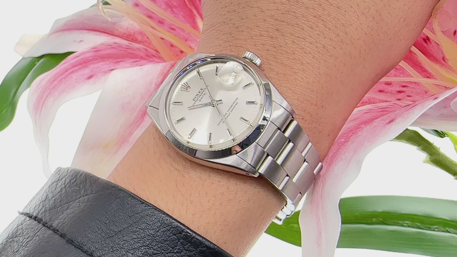 Rolex Date 34MM 1500 Silver Dial Smooth Bezel Stainless Steel Oyster Bracelet