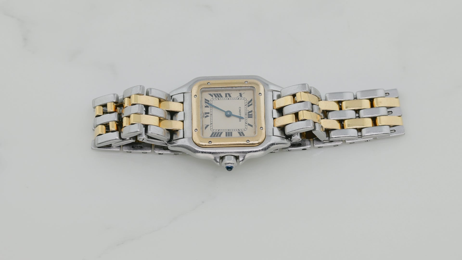 Cartier Panthère W25029B5 22MM Off-White Dial With Two Tone Bracelet