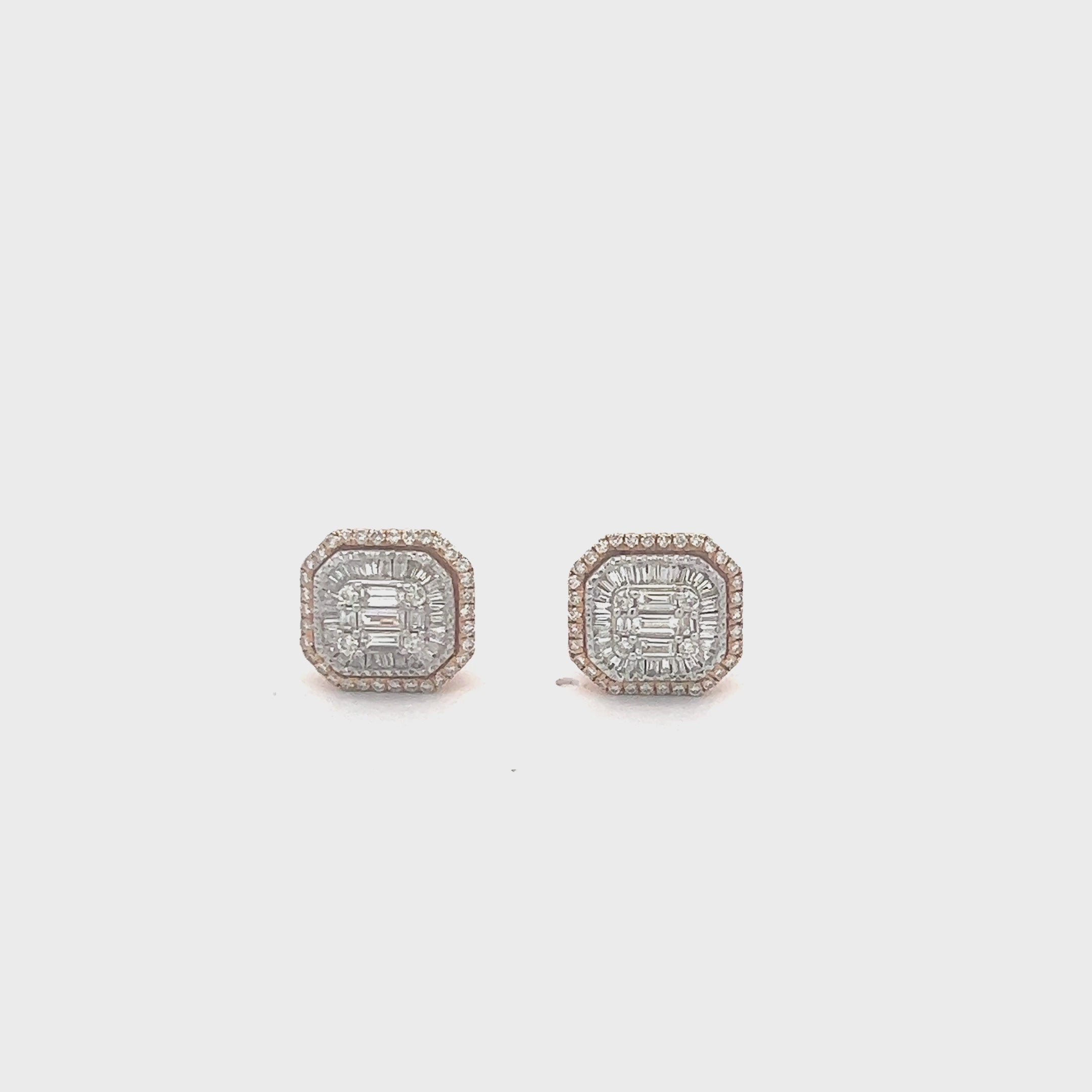 $7.990.00 14 KY+W 1.00CTW BAGUETTE DIAMOND EARRING STUDS TWO ROW BORDER - INSIDE ROW BAGUETTE__2024-04-18-14-38-38.mp4