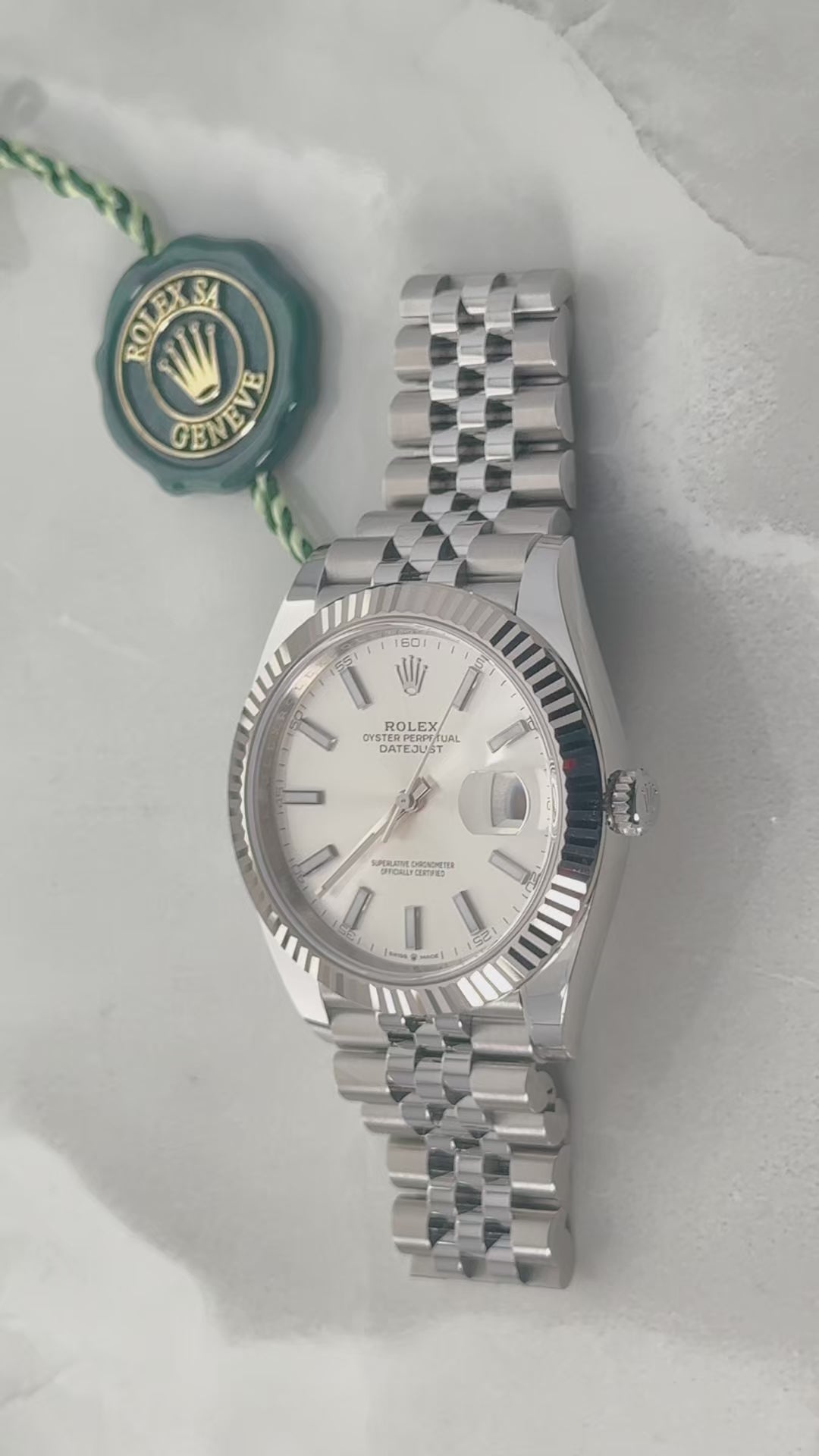 Rolex Datejust 41MM 126334 Silver Dial Fluted Bezel Stainless Steel Jubilee Bracelet