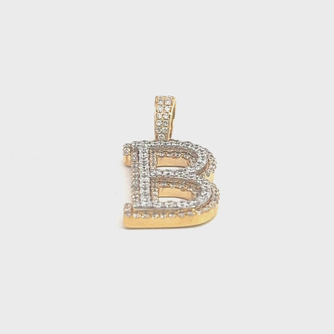 CHR1556AY-B 58,750.00 14KY 1.00CTW DIAMOND 3D TWO TONE LETTER PENDANT - B__2024-04-09-16-57-34.mp4