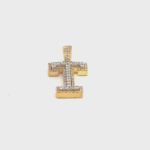 CHR1556AY-T $6,750.00 14KY 0.80CTW DIAMOND 3D TWO TONE LETTER PENDANT - T__2024-04-09-16-51-42.mp4