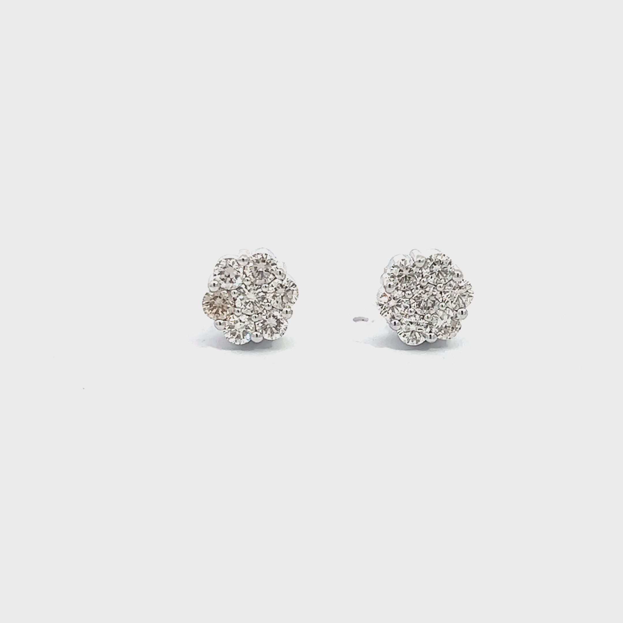 FL4171W $11,990.00FL4171W $11,990.00 14KW 1. 60CTW DIAMOND 7-STONE FLOWER EARRINGS__2024-04-19-12-05-51.mp4