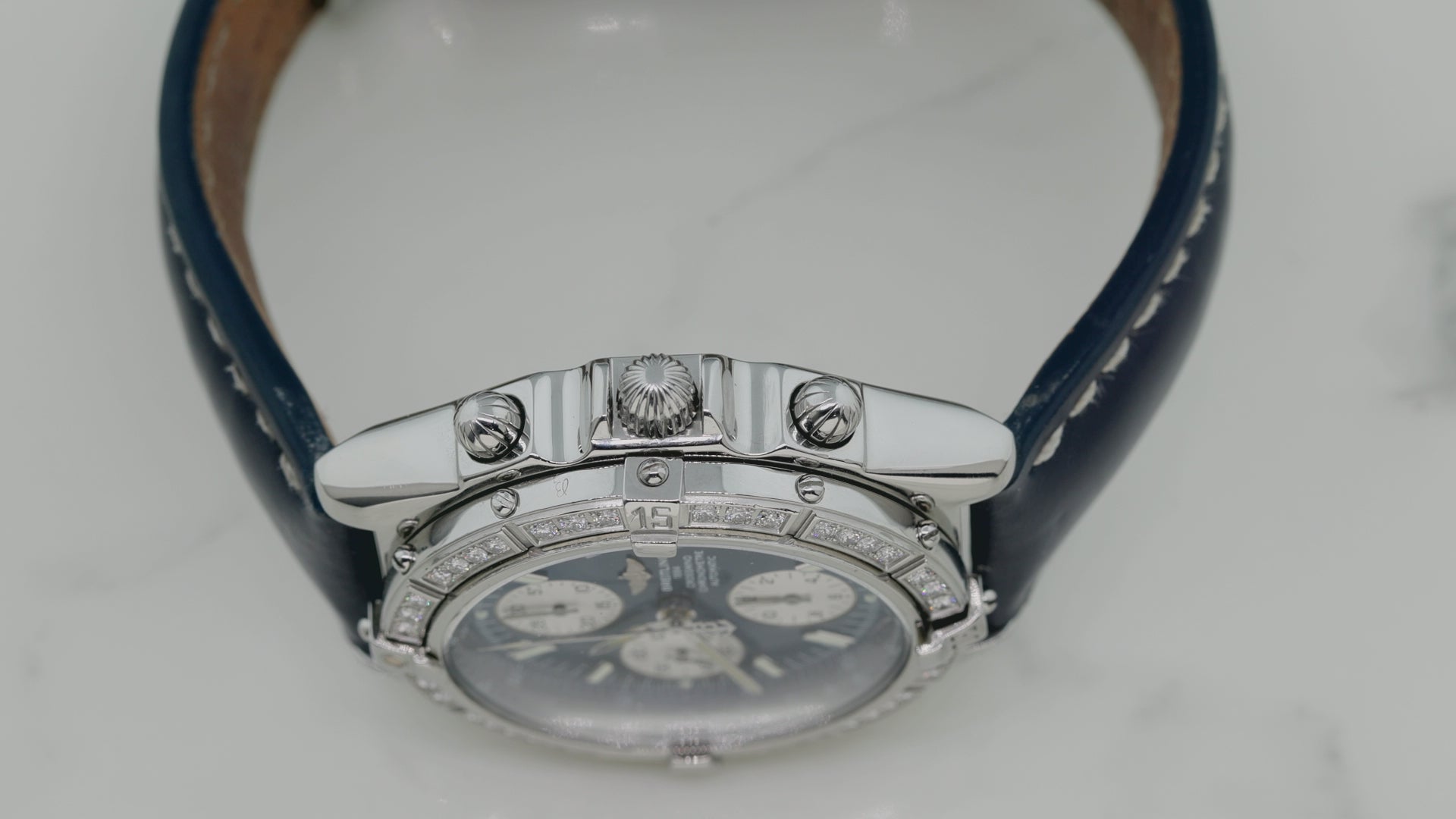 Breitling Crosswind Racing A13055 Black Diamond Dial With 3.00 CT Diamonds Bezel