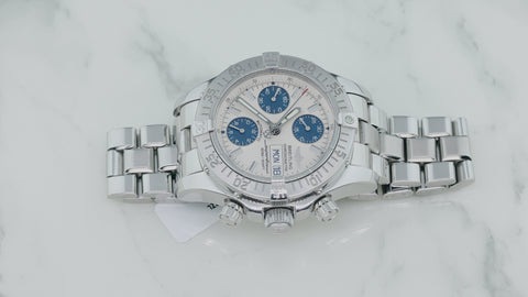 BREITLING SUPEROCEAN A13340 42MM WHITE DIAL WITH STAINLESS STEEL BRACELET