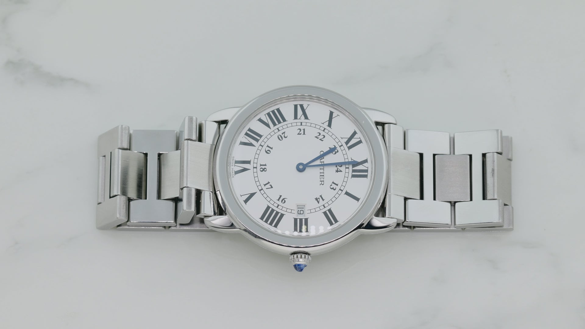 Cartier Ronde Solo WSRN0012 40MM White Dial With Stainless Steel Bracelet