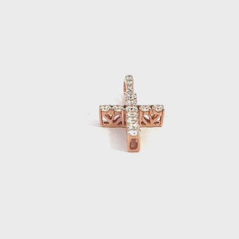 CRO564AR $16,990.00 14KR 3.00CTW DIAMOND 3-D RAISED CROSS ON GOLD BACKGROUND__2024-04-10-10-29-22.mp4