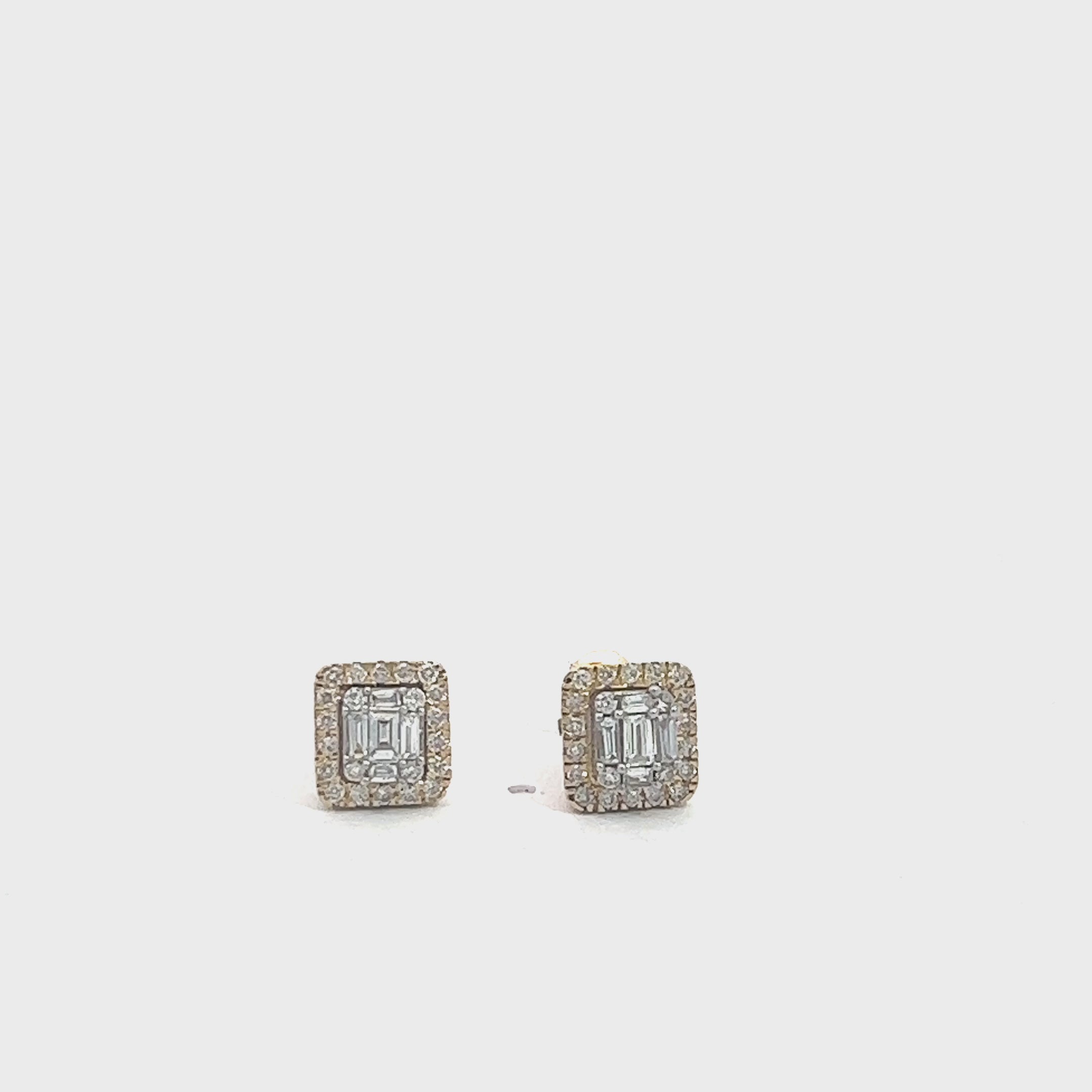 ER3750YW $4,990.00 14KY+Y 0.60CTW BAGUETTE DIAMOND EARRING STUDS WITH SQUARE HALO 'AG:aDER3750YW $4,990.00 14KY+Y 0.60CTW BAGUETTE DIAMOND EARRING STUDS WITH SQUARE HALO ACaD__2024-04-18-17-59-40.mp4