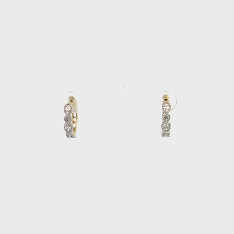 HE0241Y $9,500.00 14KY 0.80CTW OVAL AND ROUND DIAMOND BEZEL SET HOOP EARRINGS - MILLGRAIN BORDER__2024-04-11-13-21-26.mp4