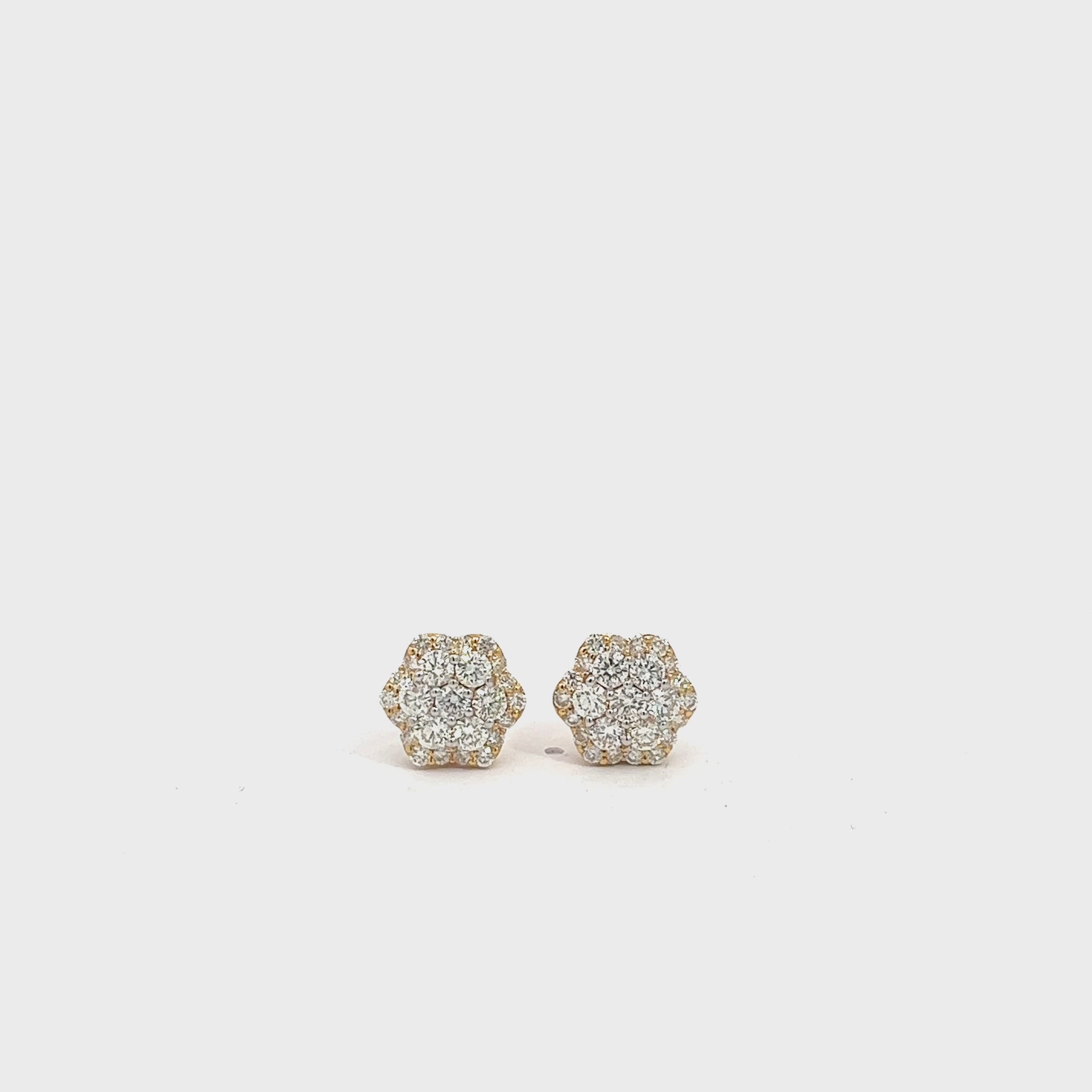 FL4164Y $16,500.00 14KY 2.00CTW DIAMOND FLOWER EARRINGS WITH SINGLE ROW BORDERFL4164Y $16,500.00 14KY 2.00CTW DIAMOND FLOWER EARRINGS WITH SINGLE ROW BOrDER aGas__2024-04-18-10-16-57.mp4