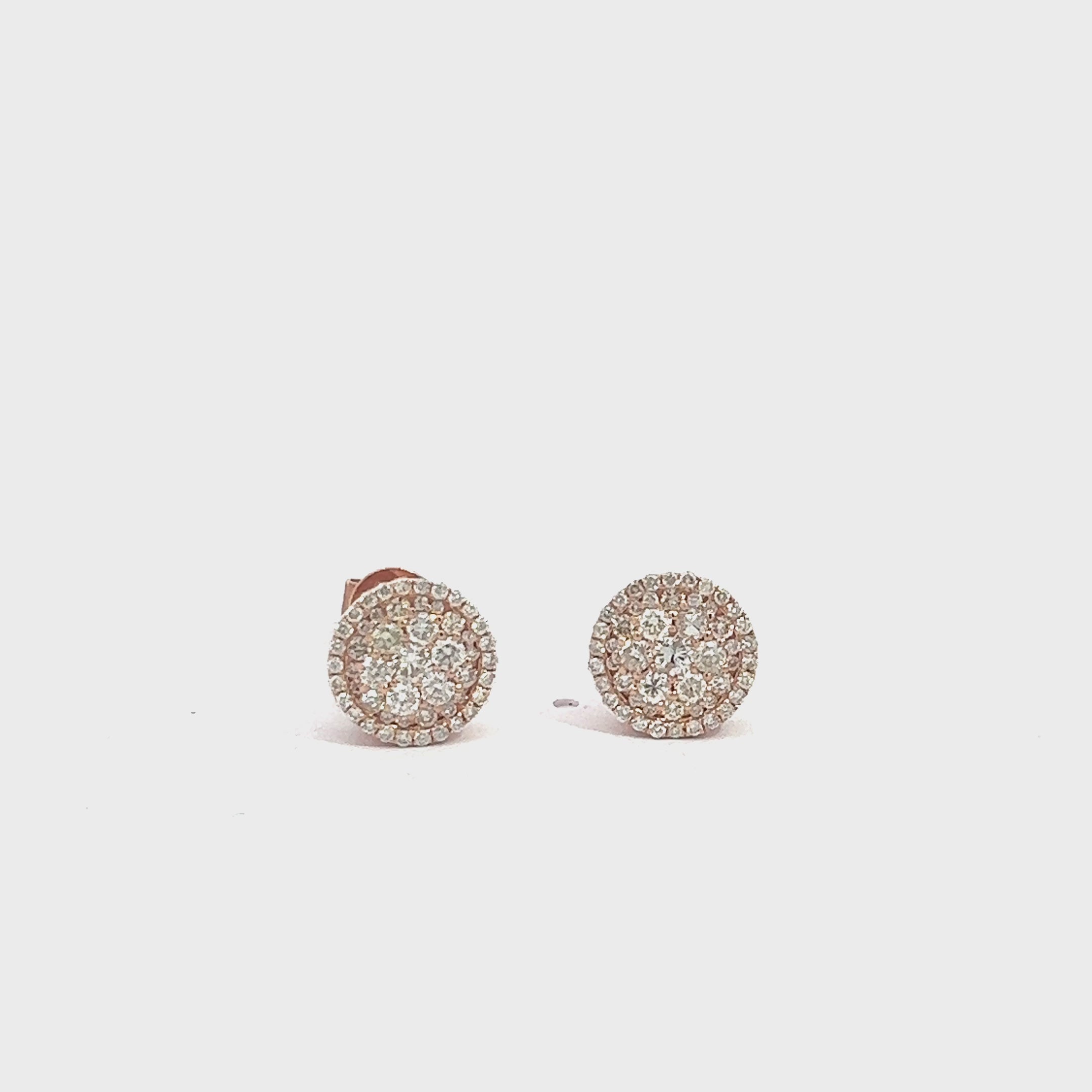CL2421R $7,990.00 14KR 1.00CTW DIAMOND ROUND CLUSTER EARRINGS SINGLE ROW BORDERCL2421R $7,990.00 14KR 1.00CTW DIAMOND ROUND CLUSTER EARRINGS - SINGLE ROW BORDER__2024-04-19-12-11-35.mp4