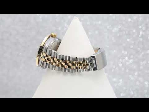 Rolex Datejust 31MM 6824 Pink Mother of Pearl Diamond Dial Diamond Bezel Two Tone Yellow Gold Jubilee Bracelet