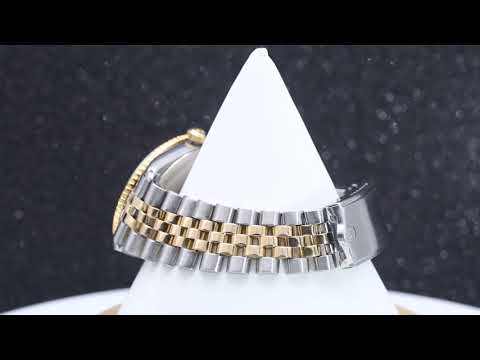 Rolex Datejust 36MM 16013 Champagne Dial Turn-O-Graph Bezel Two Tone Yellow Gold Jubilee Bracelet