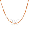 10k Rose Gold 2.3mm Moon Bead Chain Available In Sizes 18"-27"