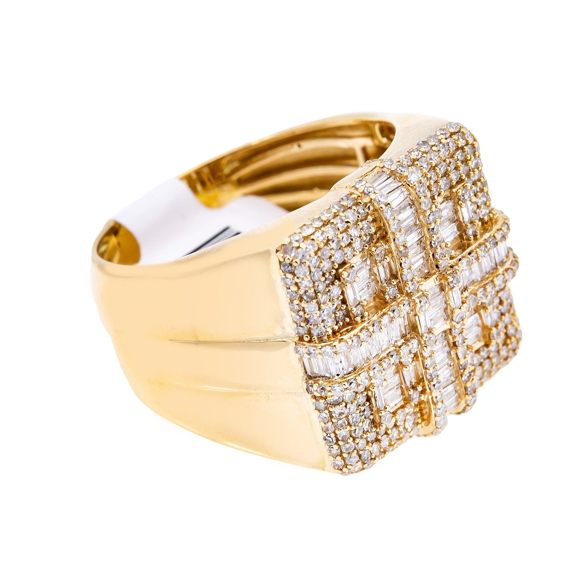 14K YELLOW GOLD MEN'S RING WITH 1.13 CT DIAMONDS