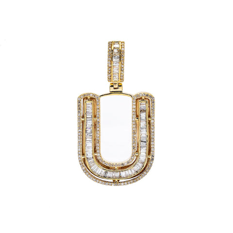 UNISEX DIAMOND INITIAL A PENDANT WITH 1.08 CT DIAMONDS