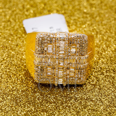 14K YELLOW GOLD MEN'S RING WITH 1.13 CT DIAMONDS