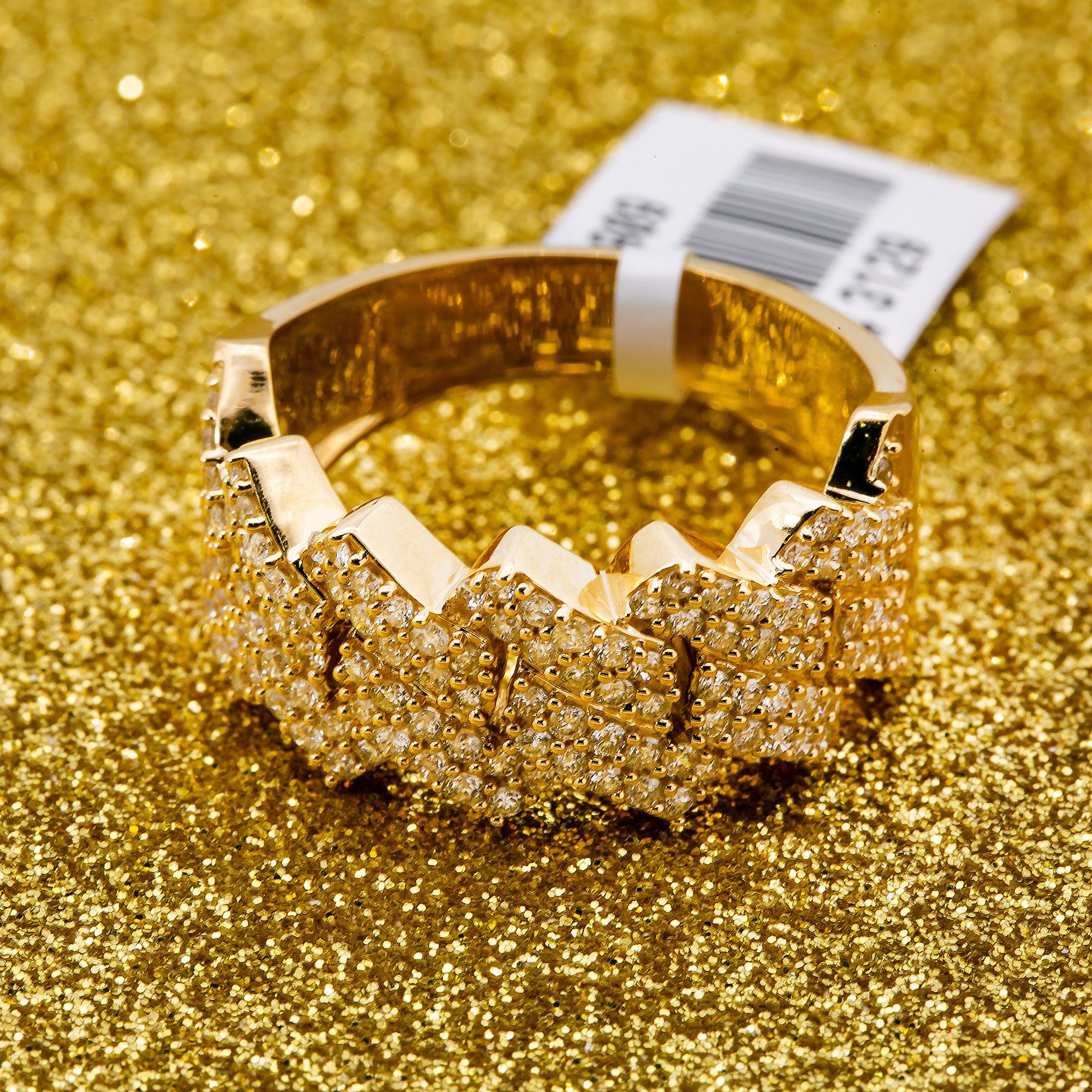 14K YELLOW GOLD MEN'S RING WITH 1.14 CT DIAMONDS