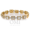 14K Yellow and White Gold Baguette Bracelet With 10.06 CTW Diamonds