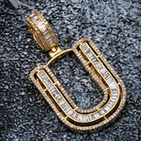 UNISEX DIAMOND INITIAL A PENDANT WITH 1.08 CT DIAMONDS