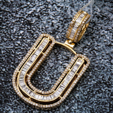 UNISEX DIAMOND INITIAL A PENDANT WITH 1.08 CT DIAMONDS